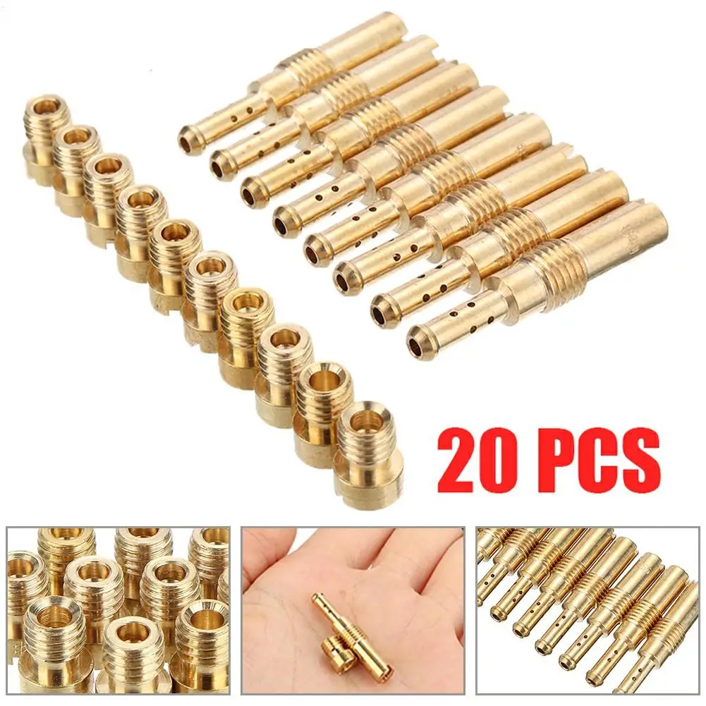 

Brand New Durable Main Jet Carburetor Replacement Spare Parts Main Nozzle 20Pcs/Set Accessories For 150cc 125cc GY6