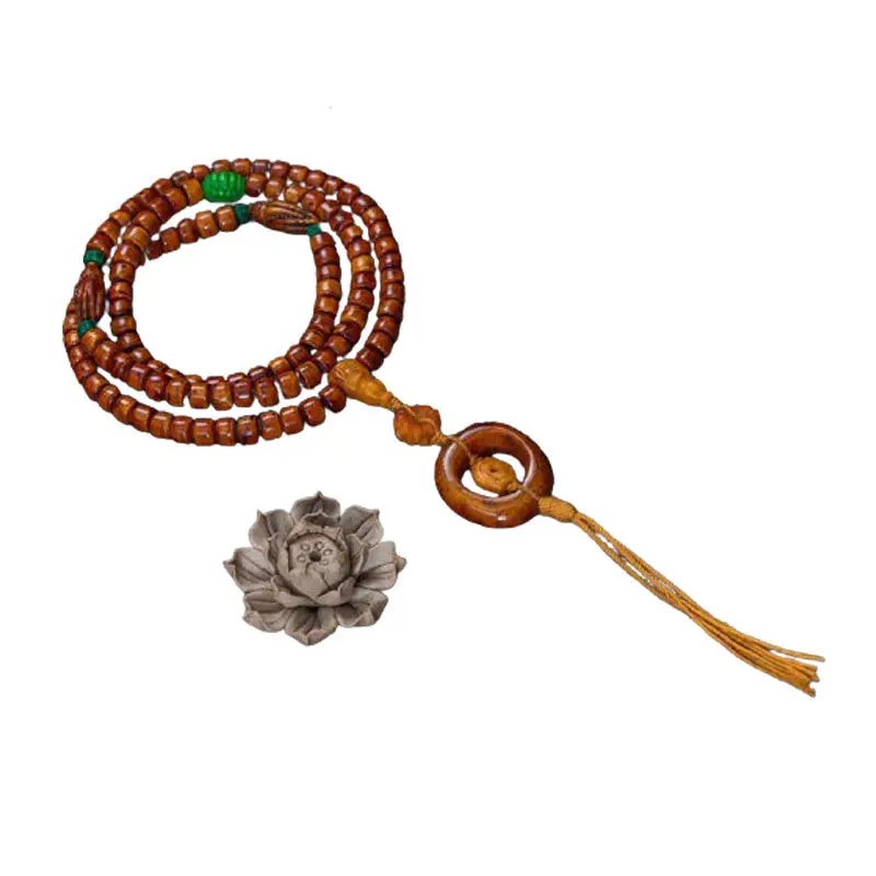 Расстроченные бусины из бычьей кости с потертостями подвеска 108 бусин аксессуары