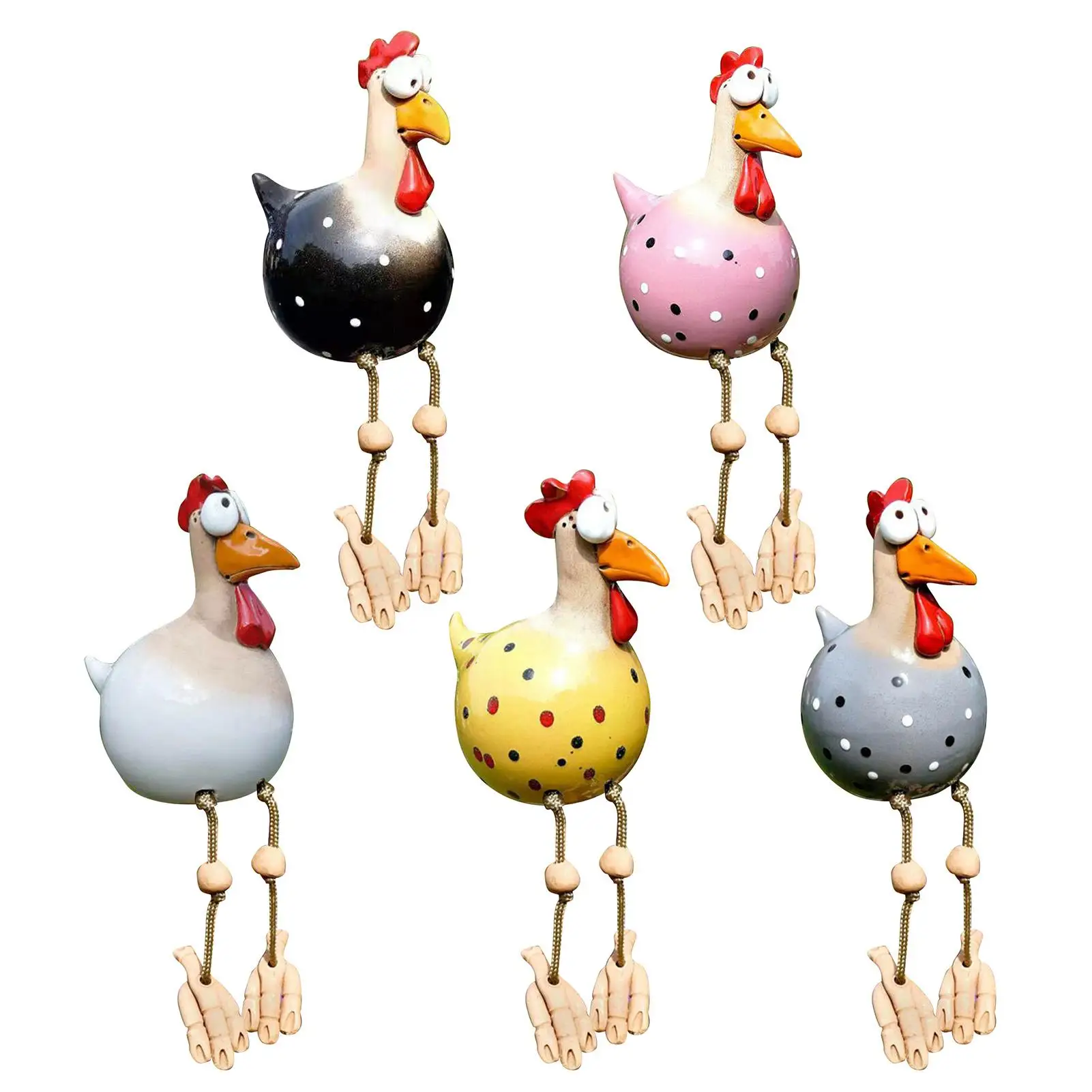 

Hen Statue Ornament Resin Garden Long-Legged Craft