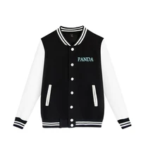 lianshuo 2022 new autumn winter mens clothing bomber baseball jacket couple varsity fashion korean style panda print casual top