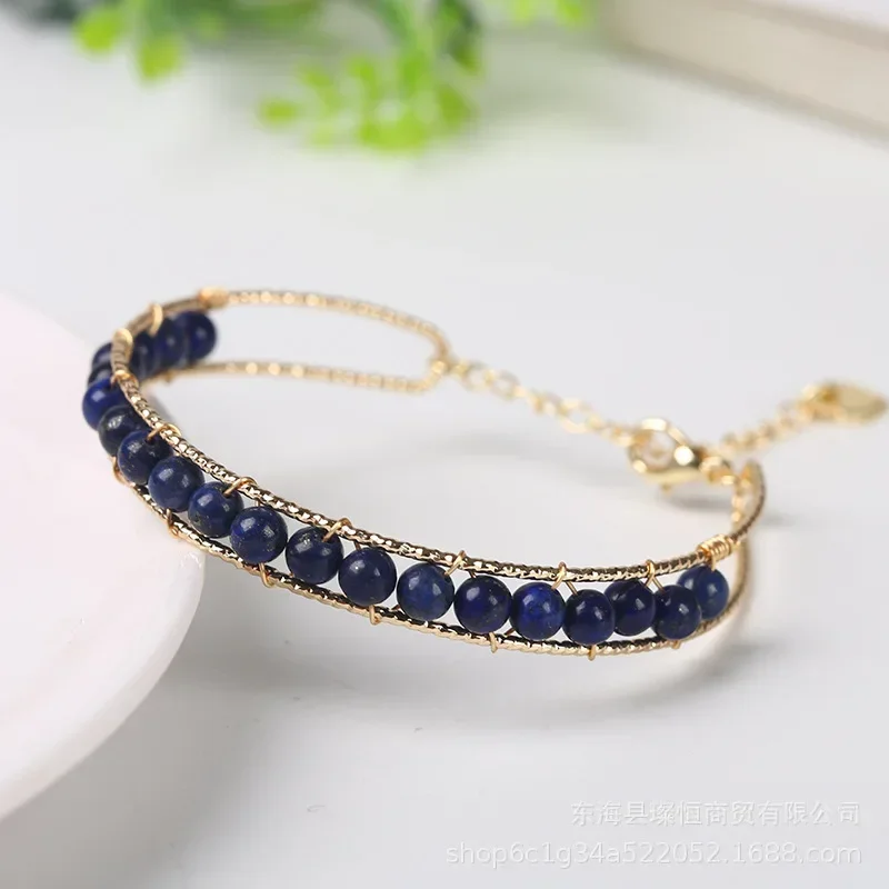 2024 Новые браслеты из лазурита 14 кг для женщин ручная работа натуральный камень