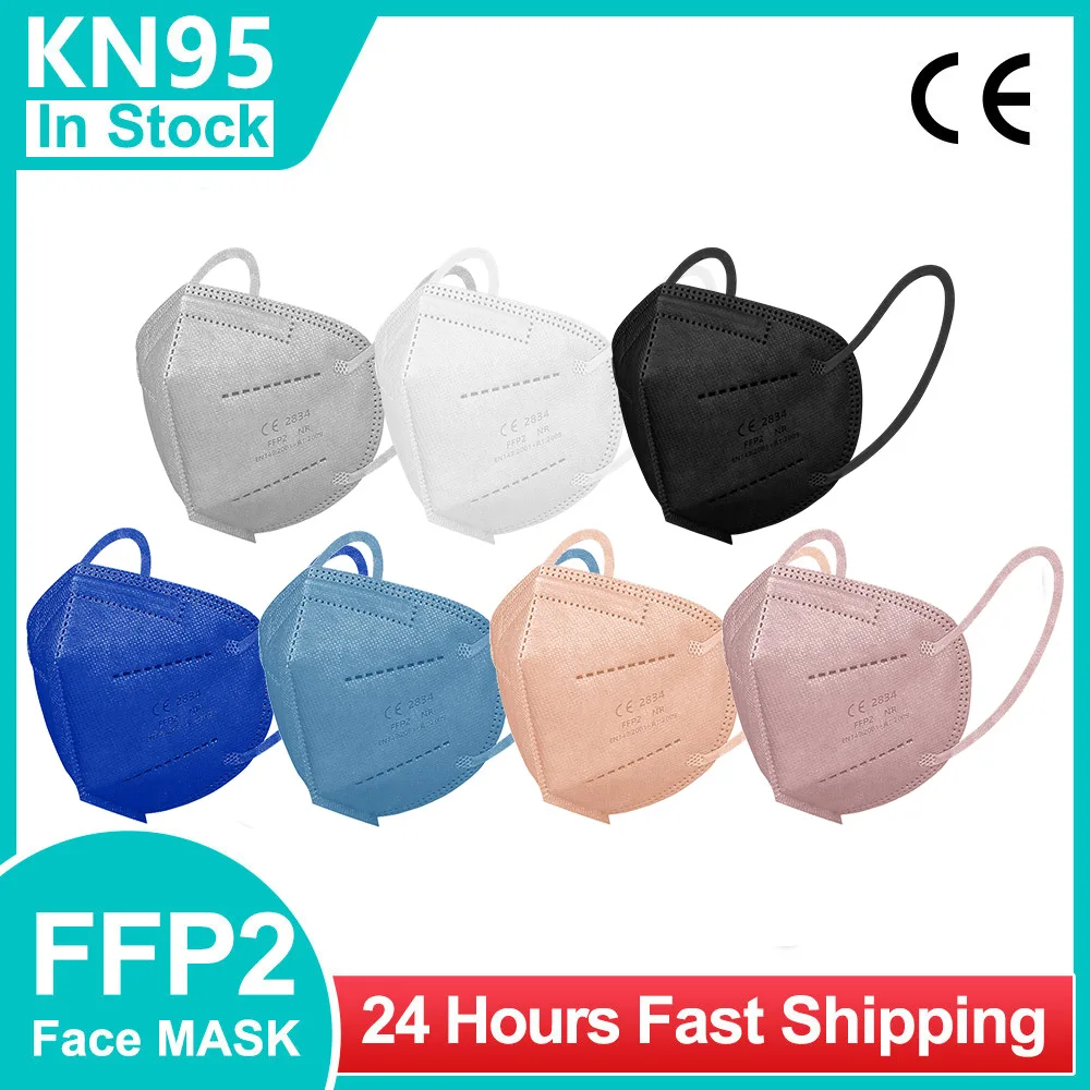 

Adult FFP2 Mask Black Mascherine FFP2 Certificate CE Mascarillas FPP2 Masks KN95 Face Mask 5 Layers Masque FFP 2 FFP2MASK