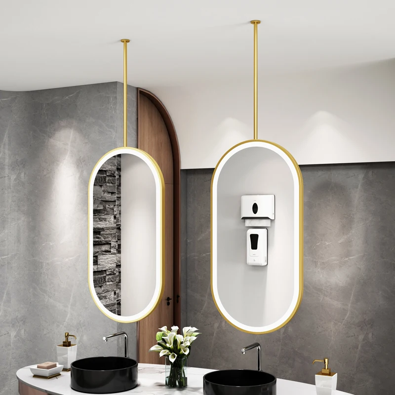 Espejo de tocador ovalado para baño, Espejo colgante de pared con marco...