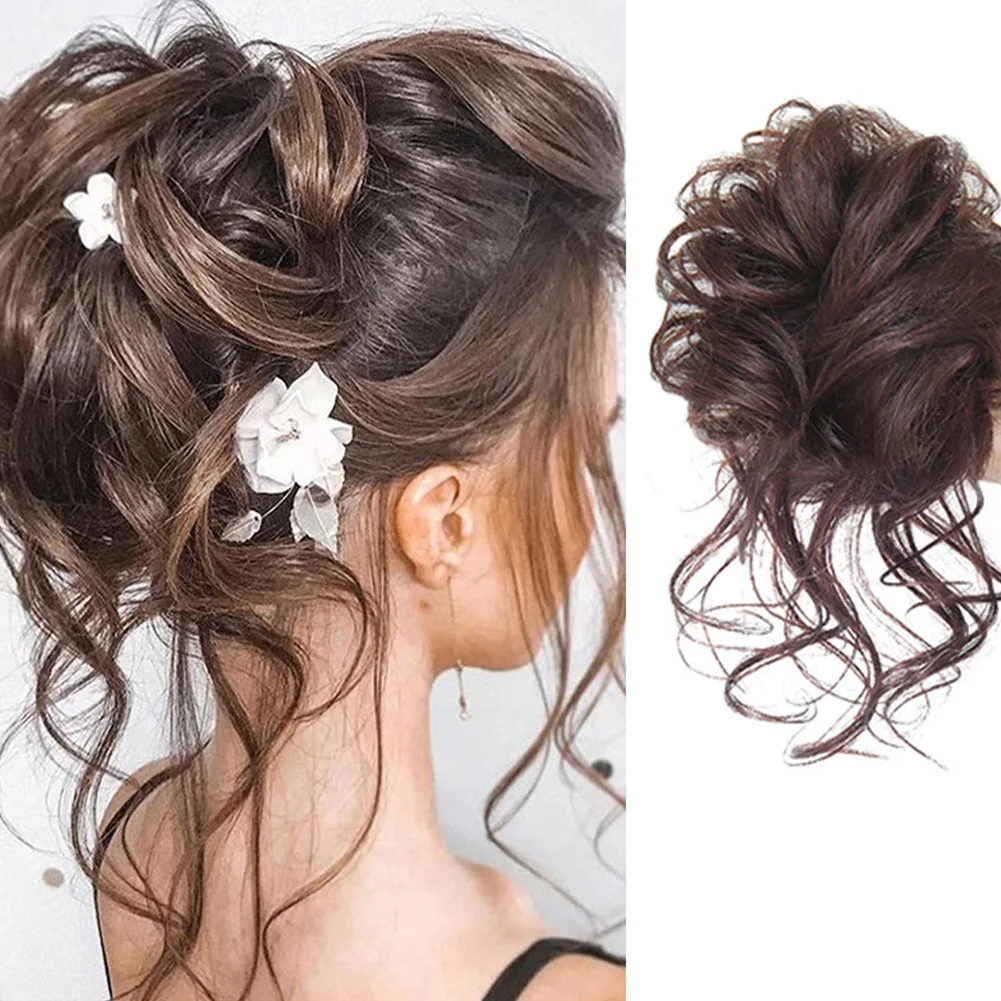 

2023 Synthetic Hair Claw Clip Messy Curly Hair Wigs For Women Claw Hairpiece For Women Ponytail Hair Pieces
