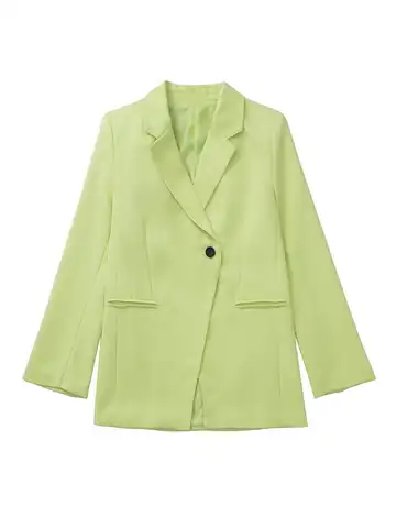 Женский двубортный пиджак PB & ZA, винтажный однотонный пиджак с длинным рукавом, верхняя одежда, весна 2022