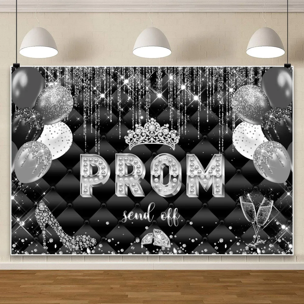 Декорации для выпускного вечера дня рождения черный/серебристый 30/40/50 лет