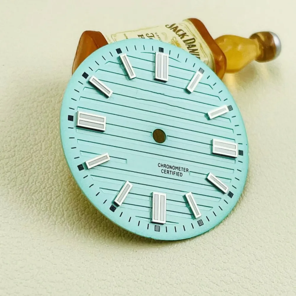 New Tiffany Blue NH35 Dial Diameter 28.5mm Diving Watch Green Luminous NH36 Literally Watch Accessories