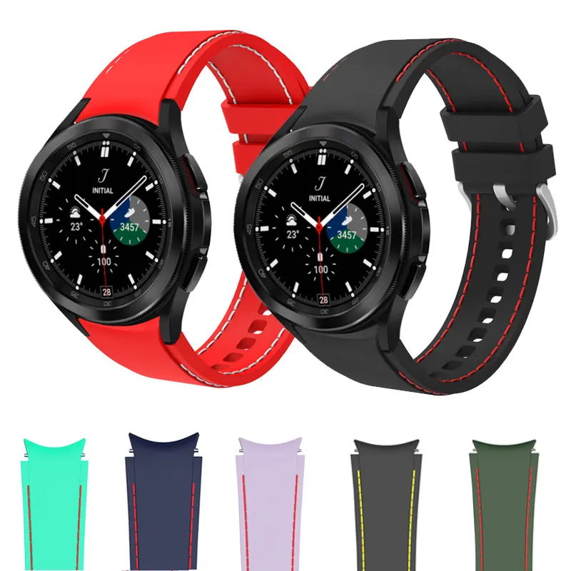 

20mm Silicone For Samsung Galaxy Watch 4 Strap 44mm 40mm Bracelet Correa For Galaxy Watch 4 Classic 46mm 42mm Accessories