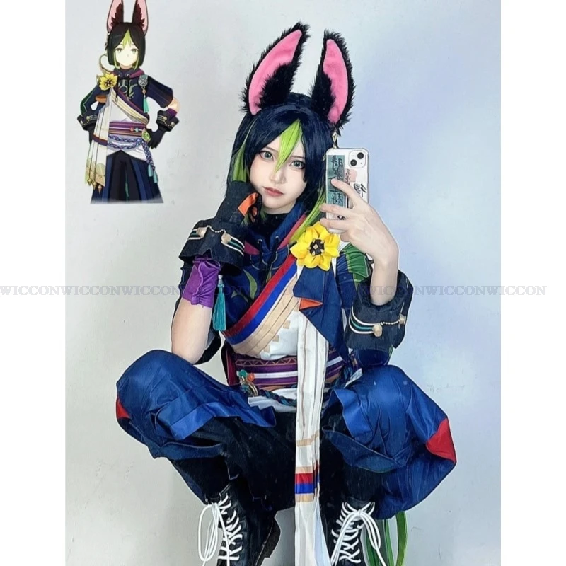 Женский и мужской костюм для косплея Game Impact парик туфли с хвостом ушками