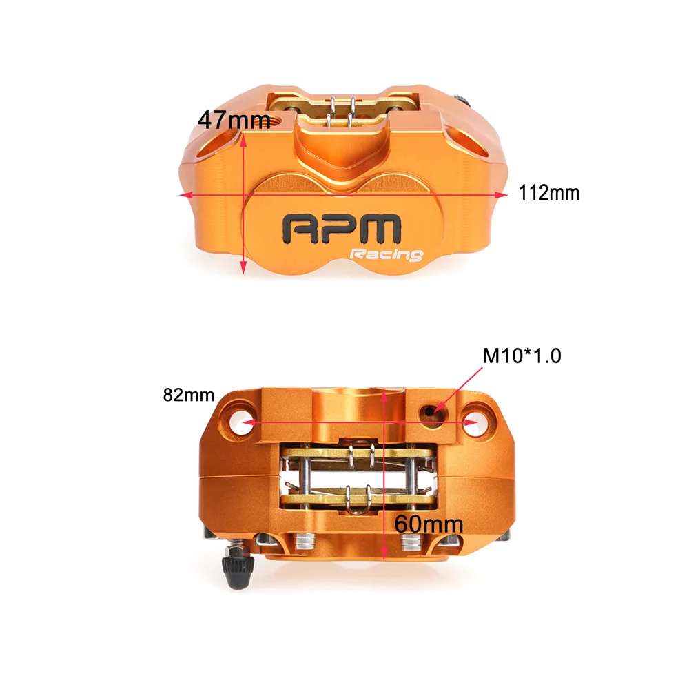 Фото Тормозные суппорты RPM CNC для электромотоцикла/скутера, 82 мм, с адаптером для тормозного насоса 220 мм и кронштейном для Yamaha Aerox BWS RSZ №2