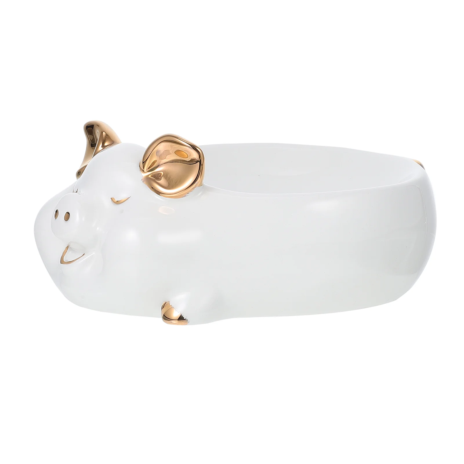 

1Pc Piggy Shaped Plate Multifunctional Storage Holder Home Decorative Tray