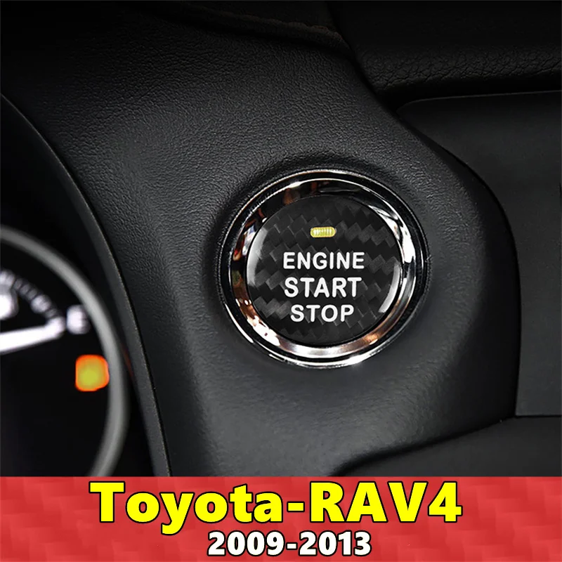 

Наклейка из углеродного волокна для кнопки старта и остановки двигателя для Toyota RAV4 2009 2010 2011 2012