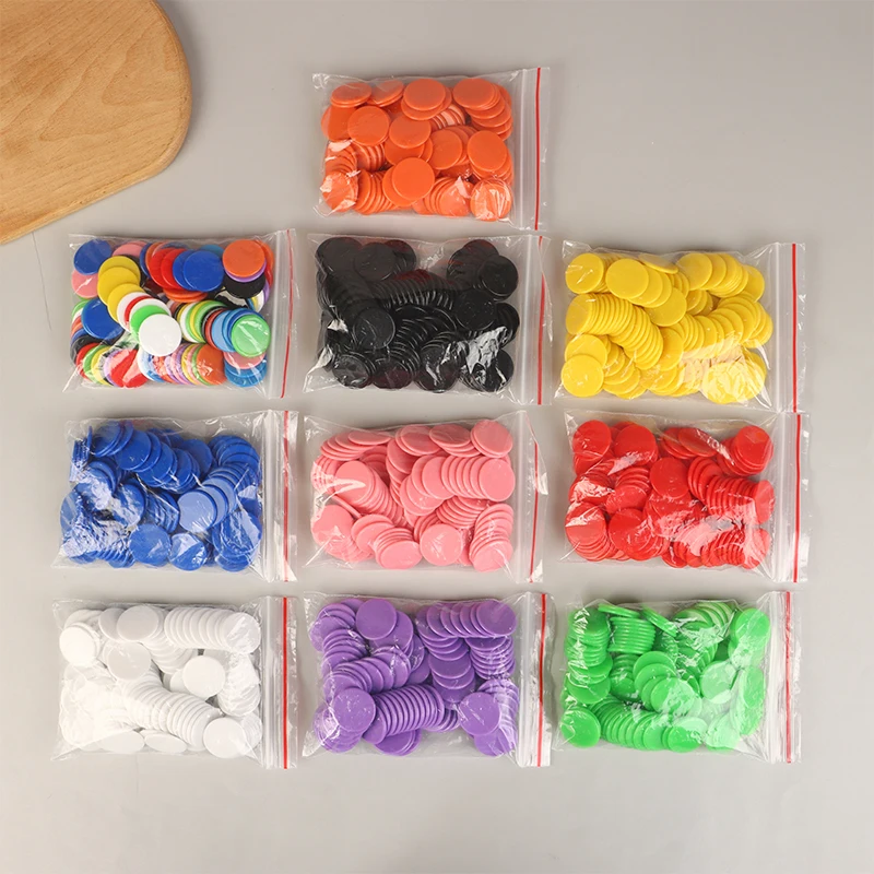 100 шт. 25 мм Монтессори обучающая математическая игрушка пластиковые фишки для