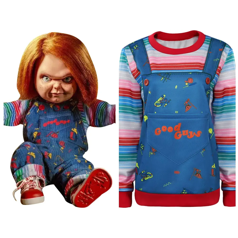 Adult Chucky Hoodies Coat Cosplay Costume Halloween Carnival  Party Suit