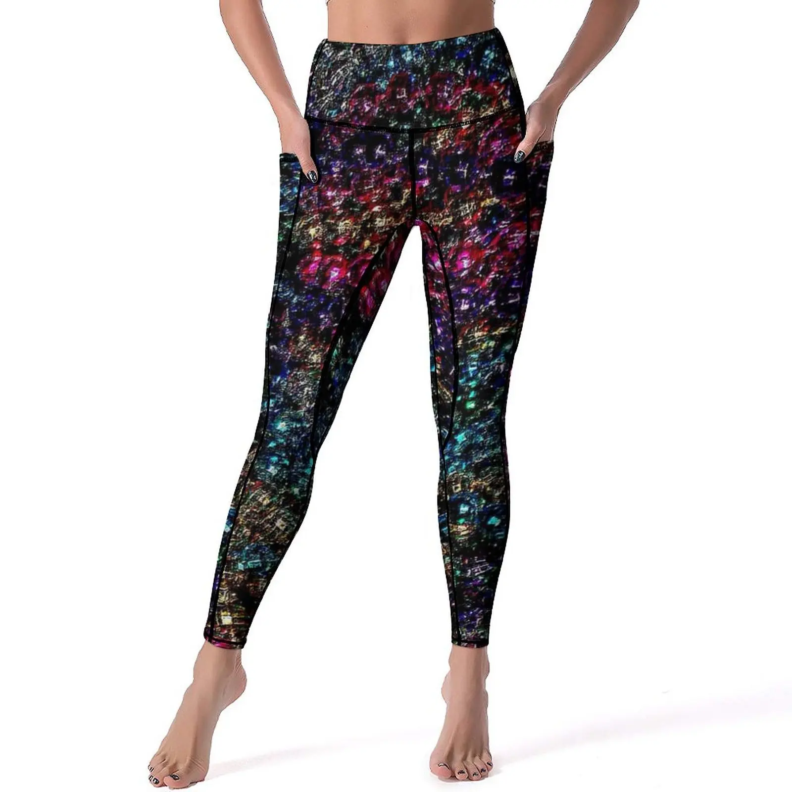 

Celebration Beads Print Leggings Sexy Mardi Gras Fitness Yoga Pants Push Up Stretchy Sports Tights Lady Retro Graphic Leggins