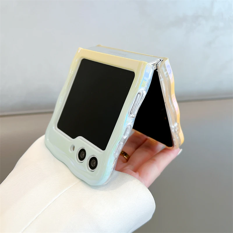 Корейский силиконовый складной чехол для телефона с волнистым краем и