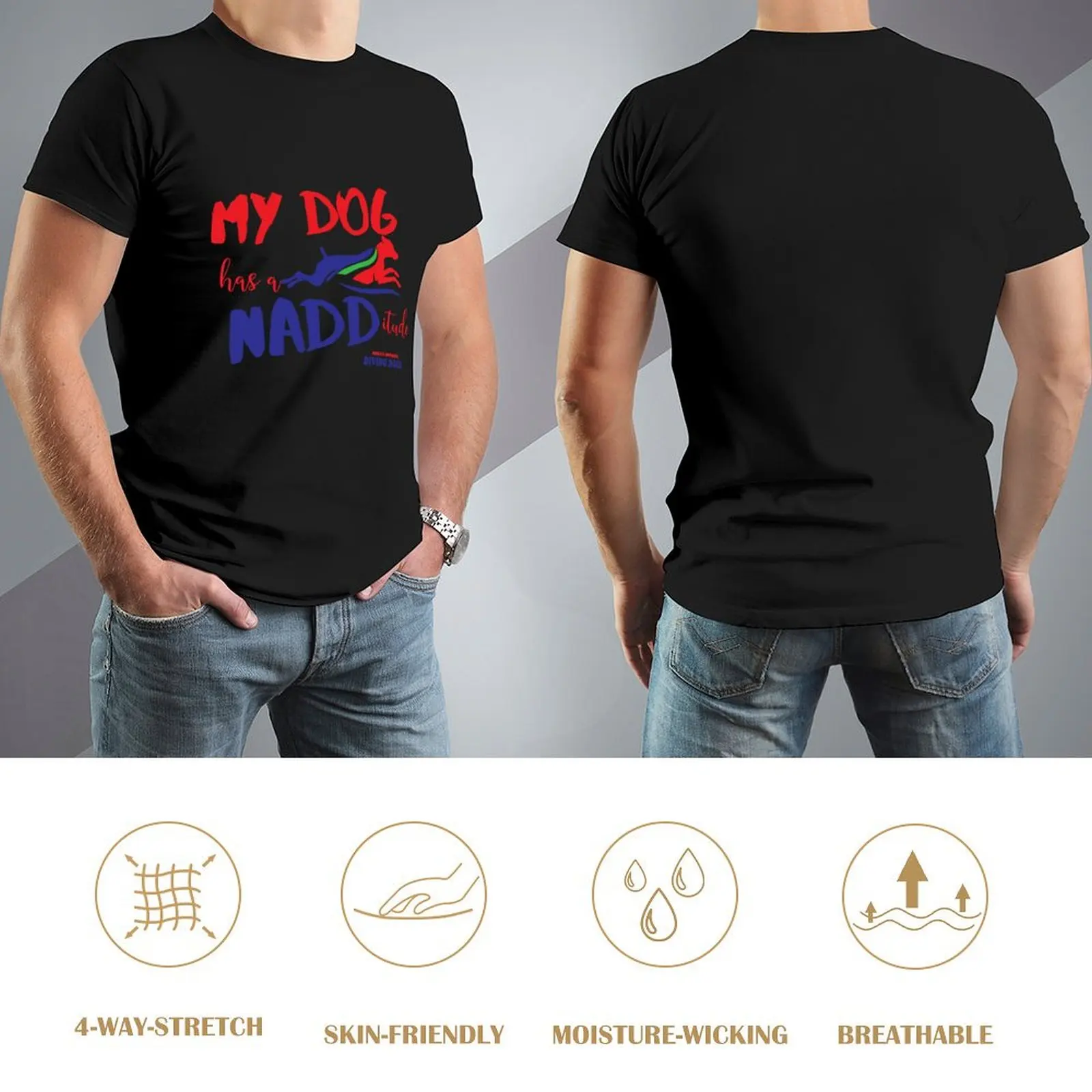 Моя собака есть NADDitude — NADD GEAR! Футболка черная мужская футболка аниме футболки