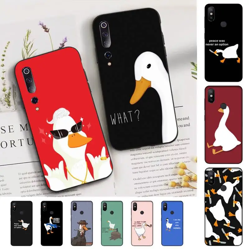 

Cartoon Cute Goose Game Phone Case for Xiaomi mi 5 6 8 9 10 lite pro SE Mix 2s 3 F1 Max2 3