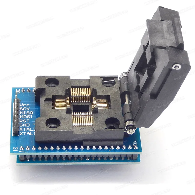 Фото Адаптер ISP JTAG TQFP44-DIP40 AVR для ATMEGA16 ATMEGA32, совместимый с RT809H TL866II №3