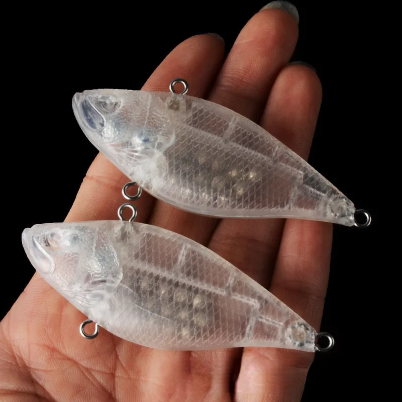 

5Pcs Artificial Plastic VIB Wobbler Luya Bait 7Cm/10g Blank Embryo Body Transparent Plastic Fake Bait Fishing Gear Free Delivery