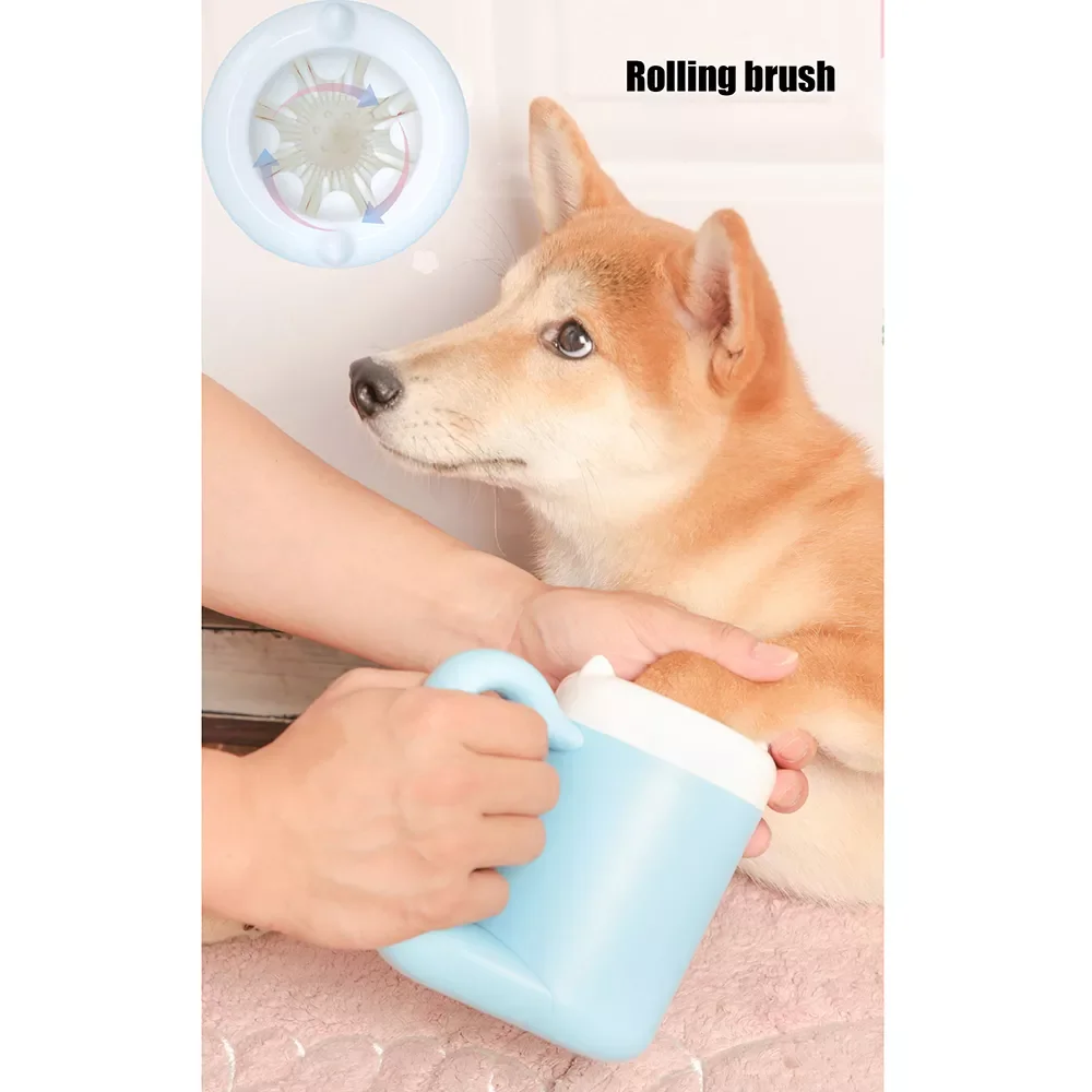 

Manual Rotary Cleaner Cup Pet Cat Dog Foot Wash Portable Clean Cup Paw Cleaning Tool Dogs Paw Wash Cleaner Cup Pet Supplies