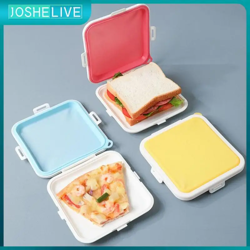 

Sandwich Storage Box Reusable Portable Hamburger Fixed Rack Holder Food Storage Container Microwave Lunch Box Food Storage Case