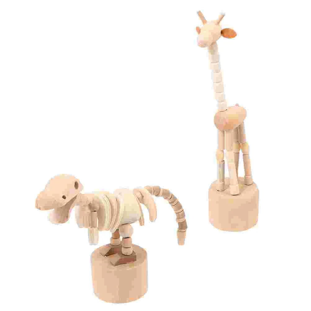 

Wood Wooden Diy Crafts Adornments Kids Ornaments Toy Animals Shaped Unfinished Giraffe Toys Painting Kit Shapes Unpainted