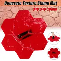 Hexagonal/Rectangle Slate Seamless Texture Polyurethane Stone Stamp Mat Concrete Cement Wall Mat DIY Paving Mold for Home/Garden