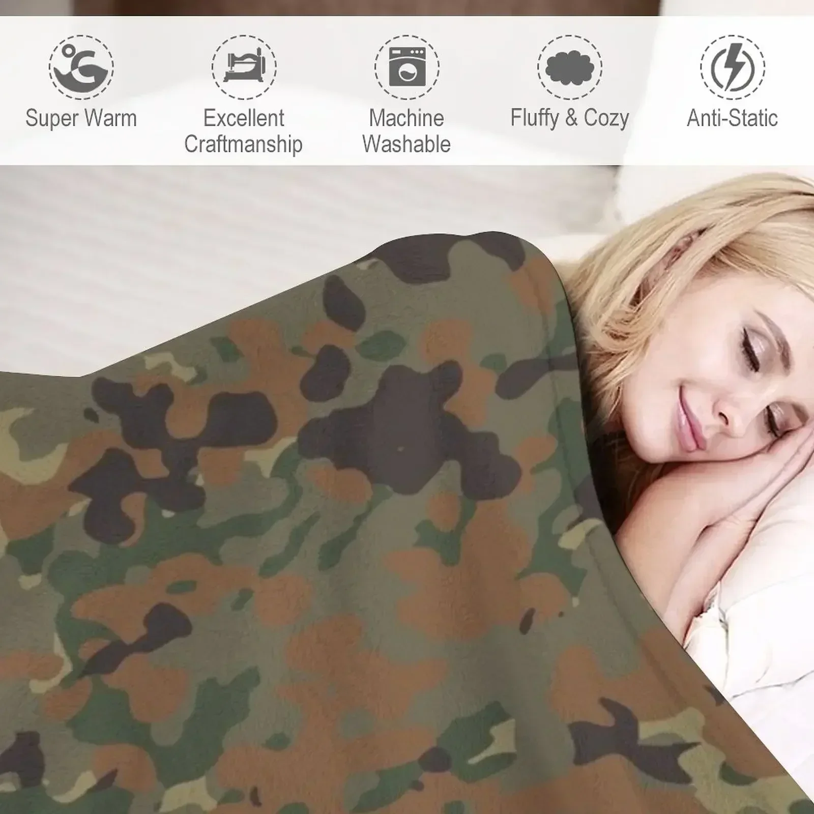 Фланелевое одеяло Flecktarn