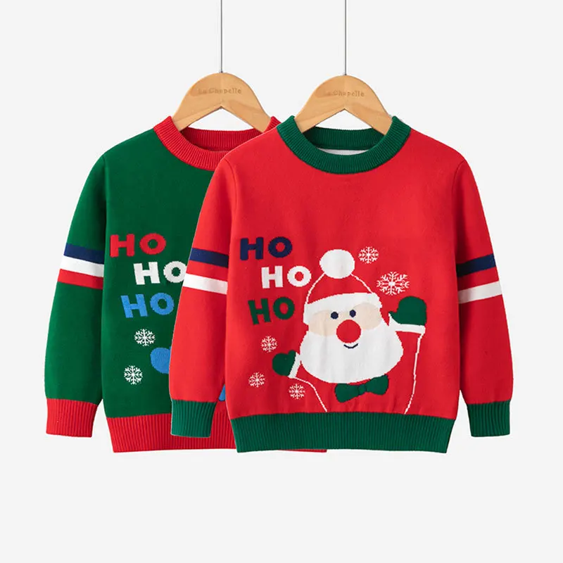 

Autumn European-style Cotton Christmas Pullover Girls' Bottoming Sweater Winter Sweater Baby Girl Winter Clothes