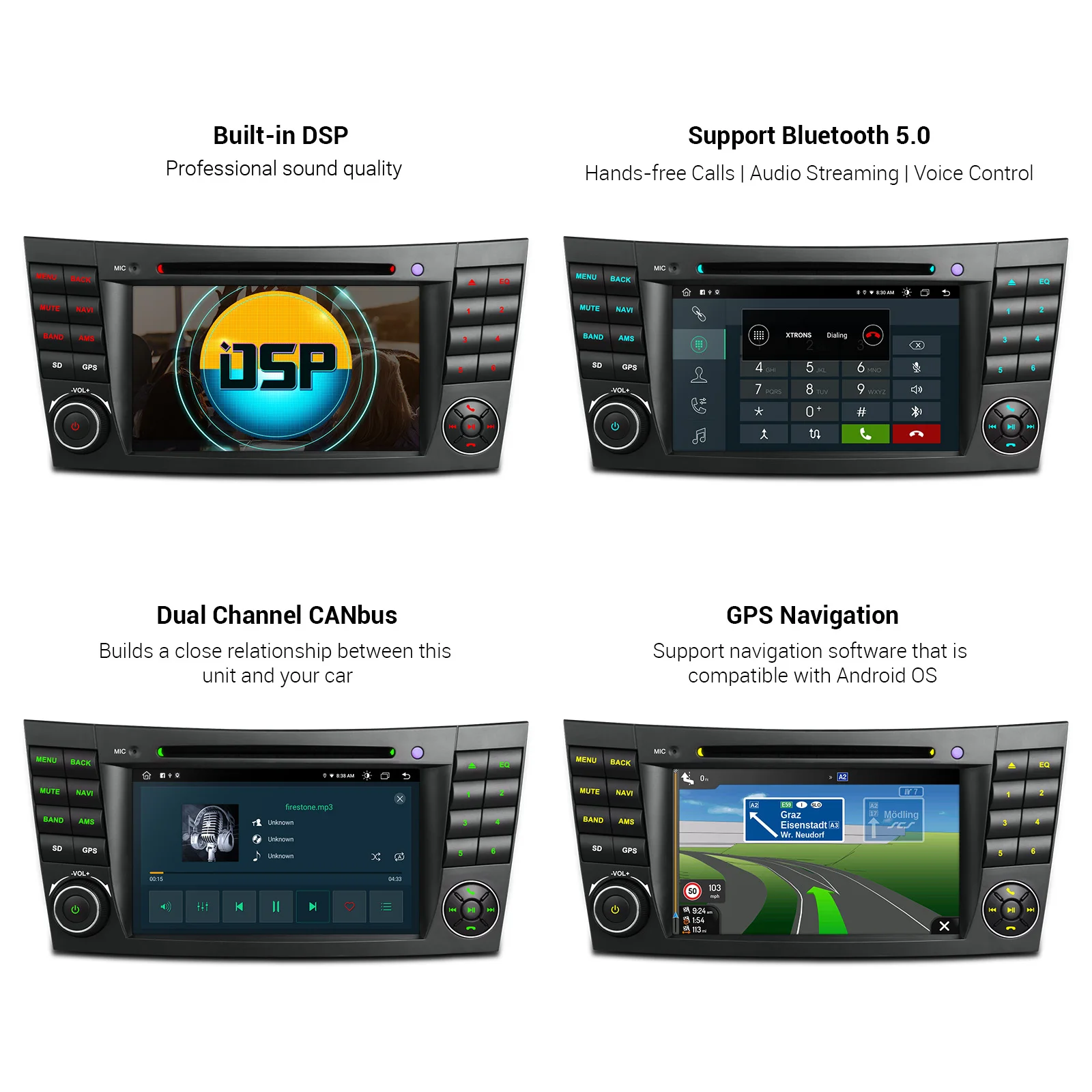 Автомобильный DVD-плеер XTRONS плеер на Android 11 Восьмиядерный процессор экран 7 дюймов 4