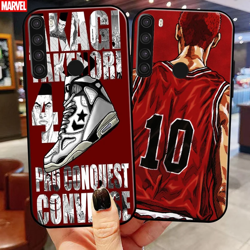 

Japan Anime SLAM DUNK For Xiaomi Redmi Note 8 8T 8 Pro For Redmi 8 8A Phone Case Back Funda Black Carcasa Coque