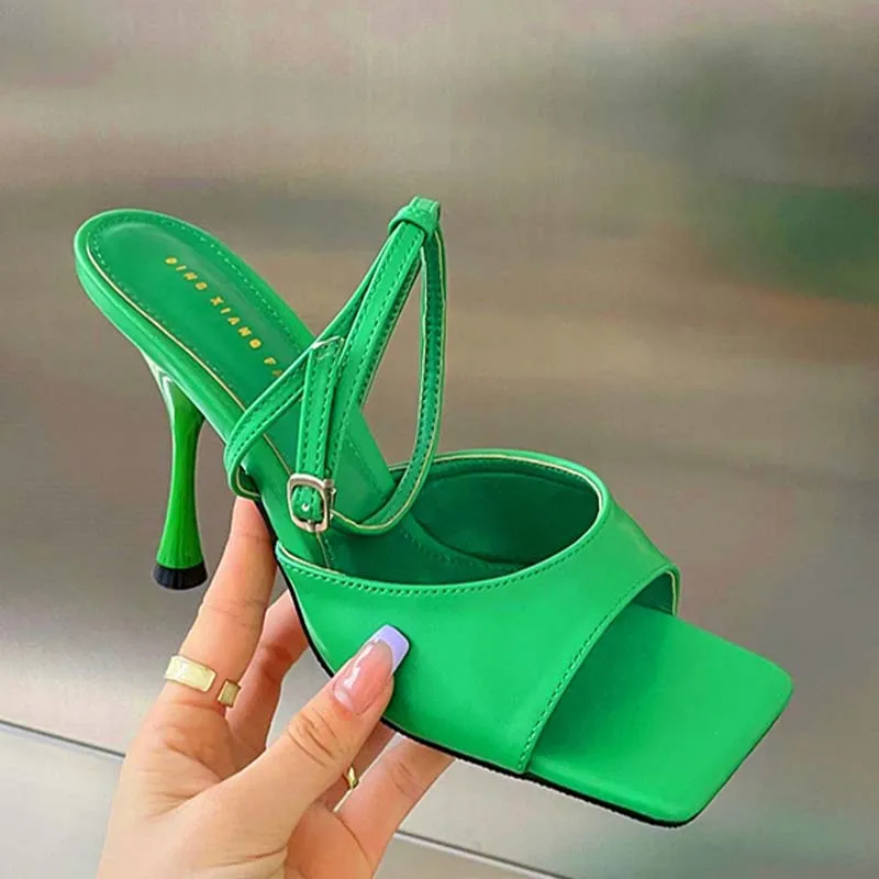

Summer Women High Heels Fashion Sandals Buckle Strap Female Casual Outdoor Slides Luxury Pumps Shoes Slippers For Ladies 2022