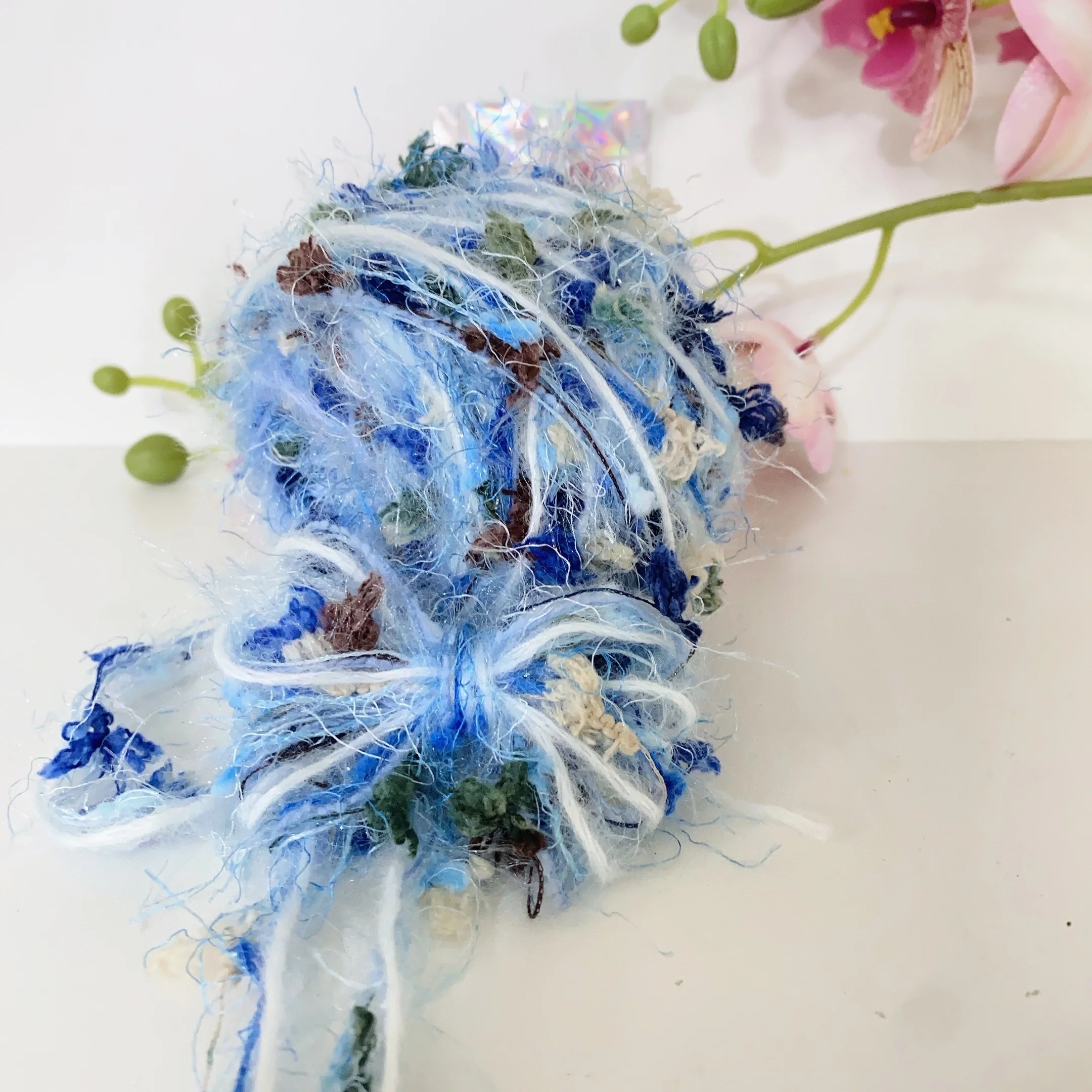 Летняя пряжа NEEMOY с морской черникой-50 г подходит для вязания крючком своими