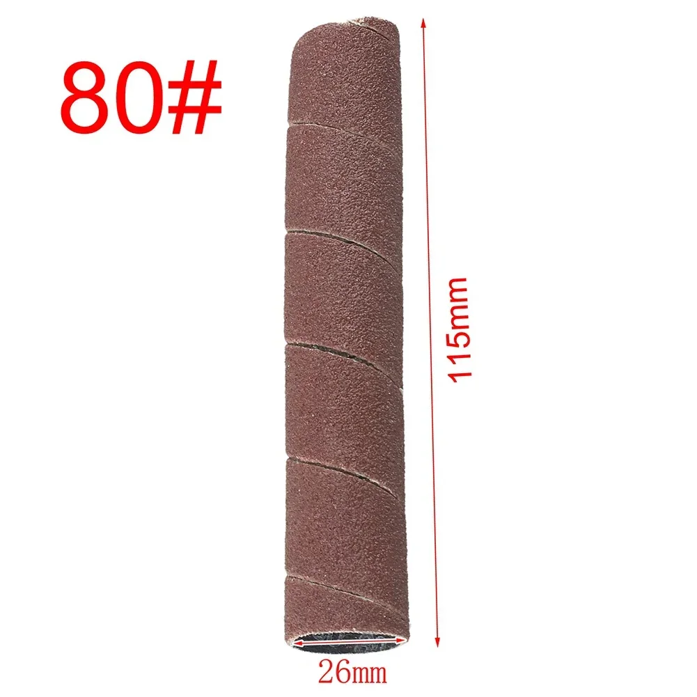 

1 шт., шлифовальные рукава для шпинделя, зернистость 80/150/240, наждачная бумага для металла, деревообработки, полировальная шлифовальная бумага, 115 мм * 26 мм