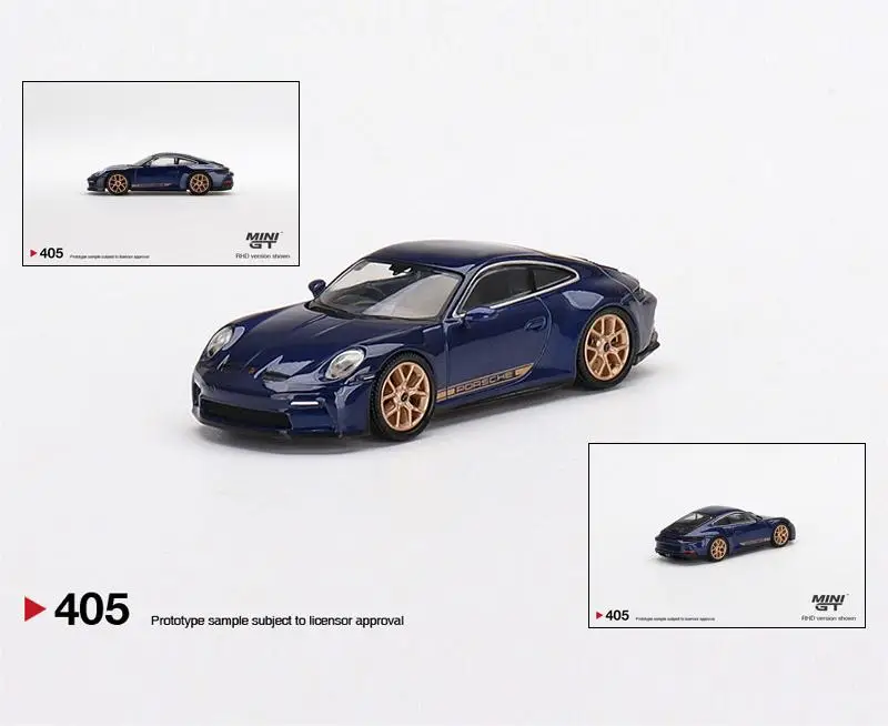Модель автомобиля TSM MINI GT 1:64 911 GT3 Touring Gentian Blue Metalli