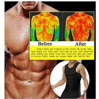 slimming body shaper men sauna top vest flat belly sheath sweat fat burning weight loss waist training male tummy control