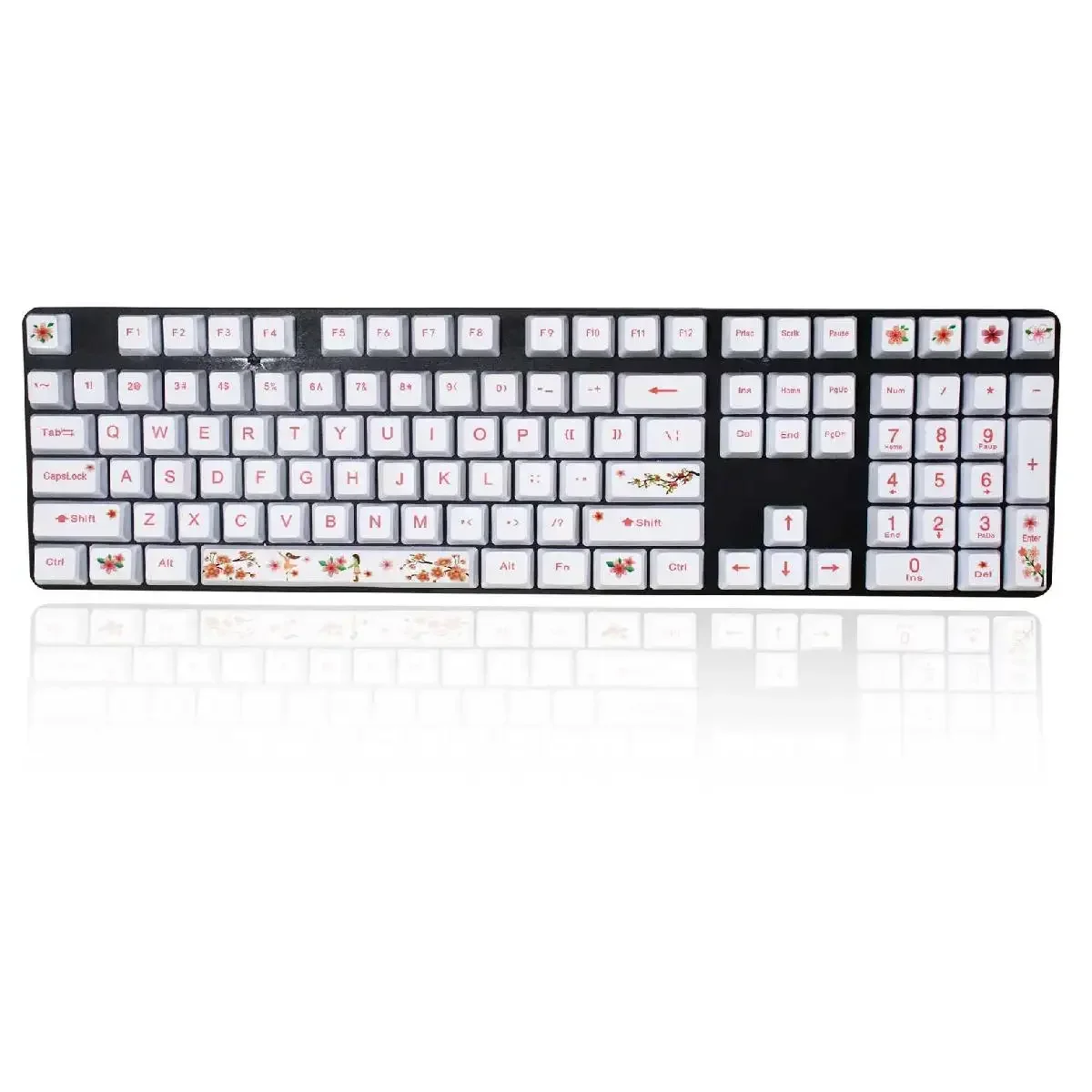 Sublimation keycap PBT pink sea rhyme blue compatible GANSS magic duck G104C87F108 key red storm