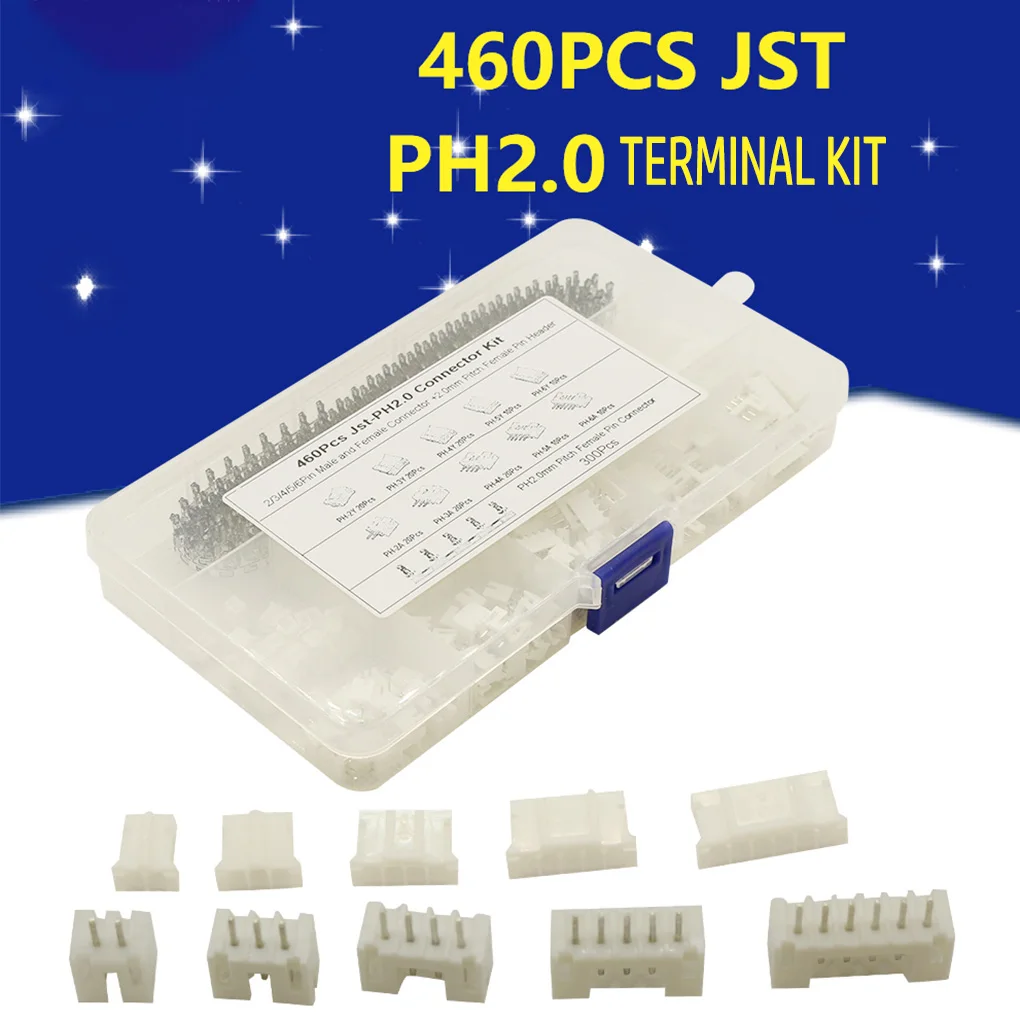 

460 Pieces Set Pitch Terminal Kit Header Connectors Upgrade Spare Parts