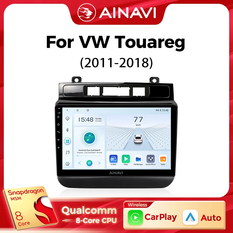 Ainavi Автомобильный мультимедийный плеер для Volkswagen VW Touareg 2012 2013 2014 2016 2018