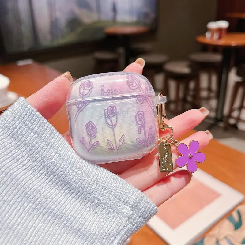 Фото Милый чехол для наушников Star Flower для Honor Earbuds 5E, чехол для беспроводных Bluetooth-наушников с брелоком №2