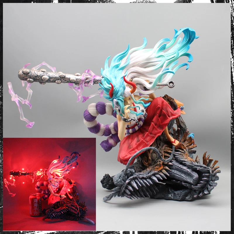 

39cm One Piece Anime Figure Yamato Action Figure Glowing Toy For Children GK Exuquisite Room Decoration Christmas Gift