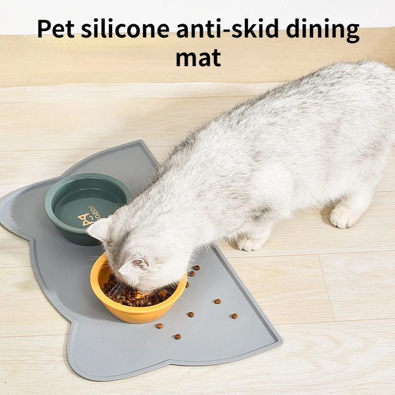 

Silicone Pet Food Mat Cat Dog Mat Waterproof Anti Slip Food Mat Car Pet Bowl Mat Pet Supplies