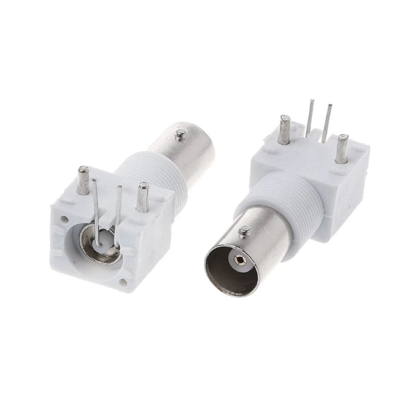 10x PC плата PCB Mount Right Angle BNC Female Jack с разъемом перегородки |