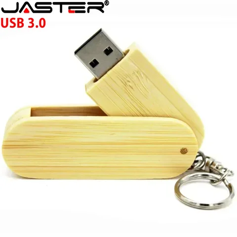 Деревянные вращающиеся флэш-накопители USB 3.0, 128 ГБ, бесплатный индивидуальный логотип, 64 ГБ, 32 ГБ с брелоком, бизнес-подарок, U-диск