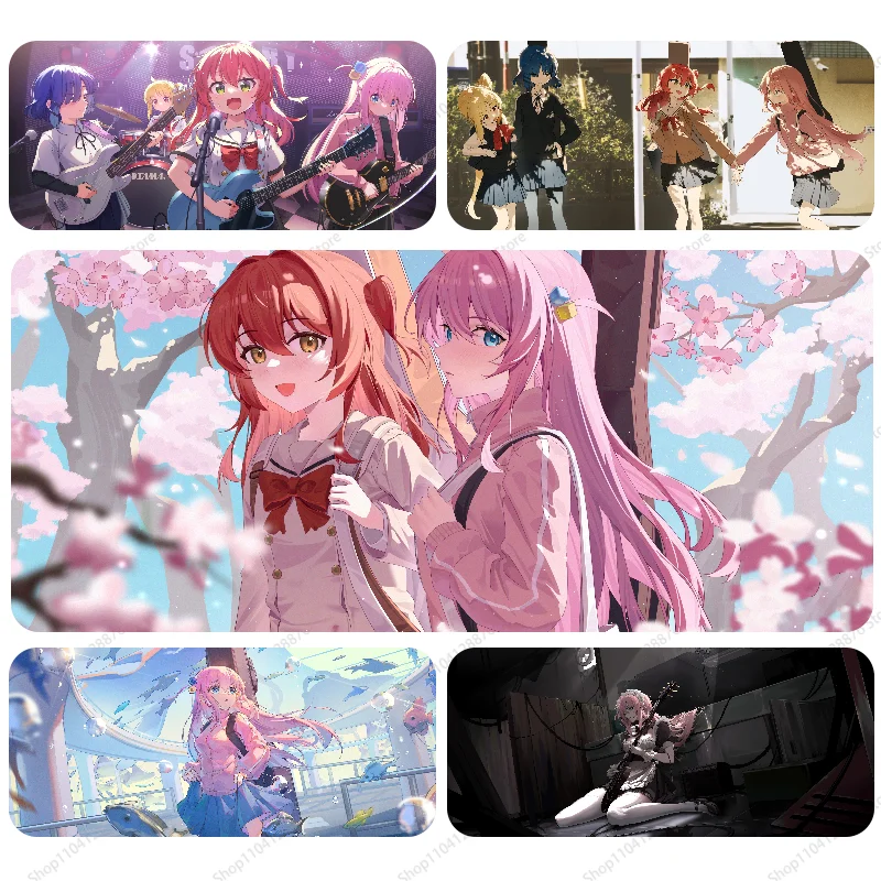 Anime Bocchi The Rock Mousepad Gaming Mouse pad Gamer Pc Accessories Deskmat Keyboard Mat Desk Protector Mause Pads