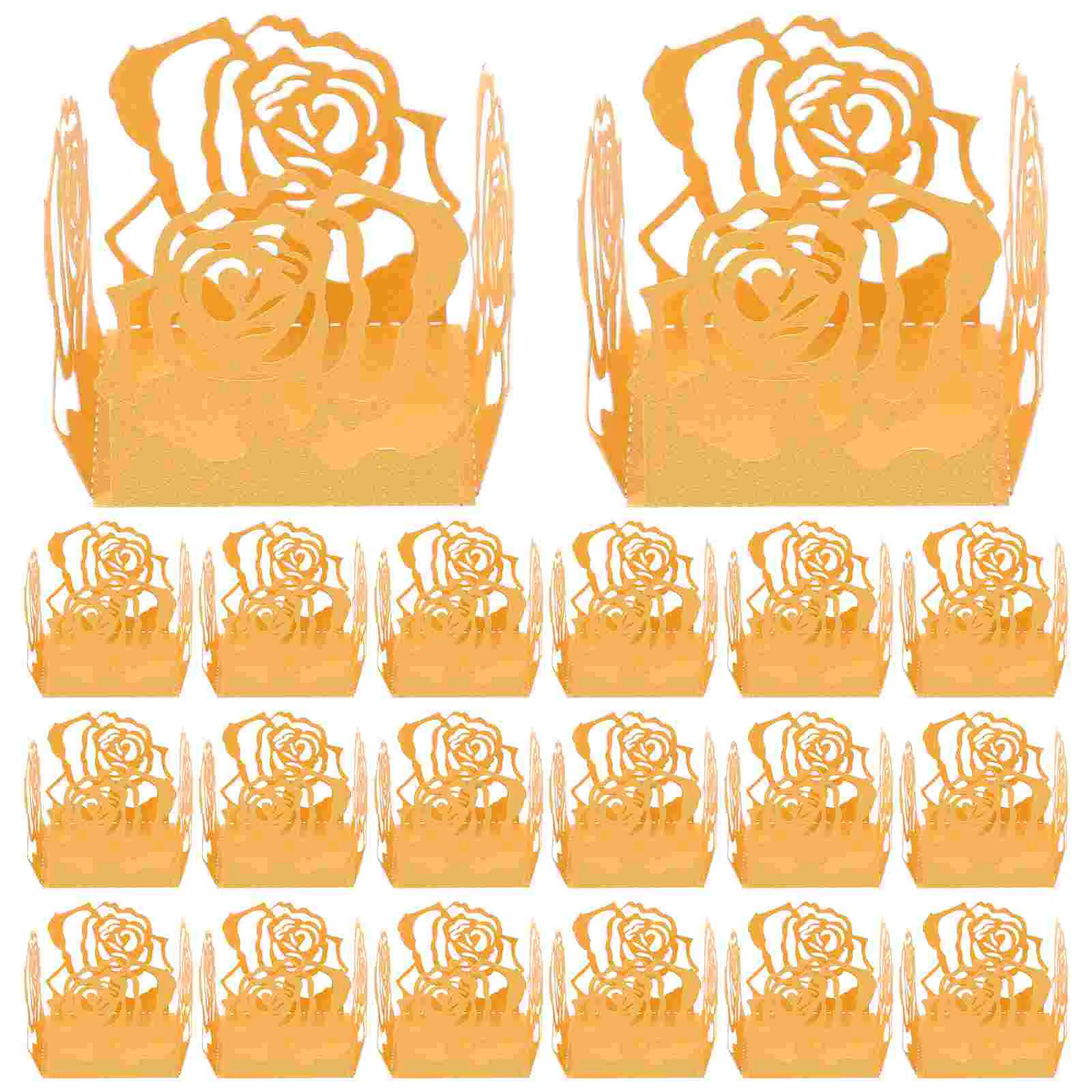 

50 Pcs Chocolate Tray Decorative Cups Paper Liners Candy Packaging Wrapper Christmas Hollow Design Decoration Candies