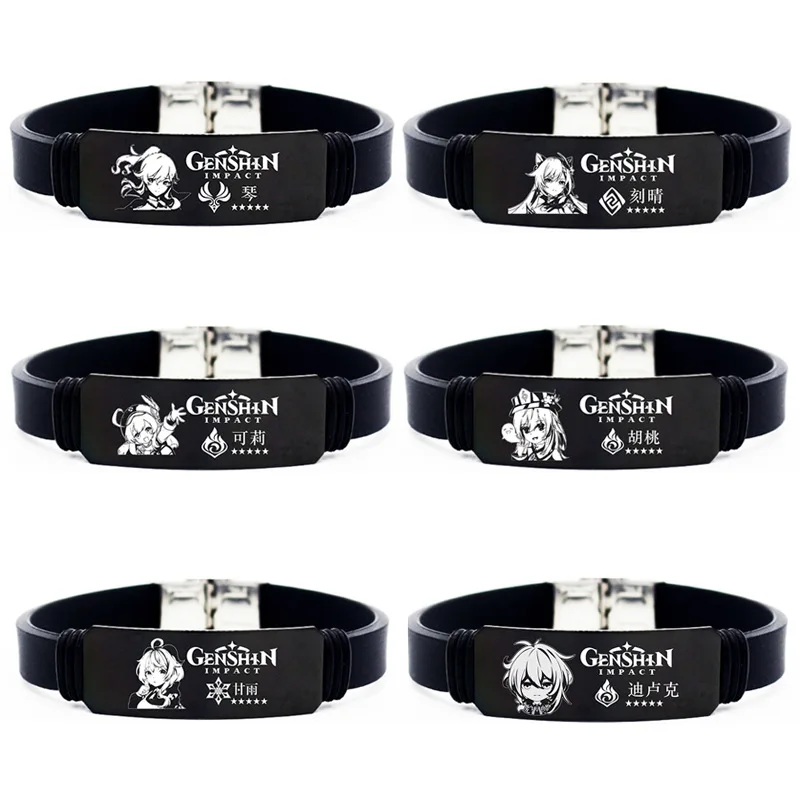 

anime genshin impact vision stainless steel bracelet god of eye Pyro Cryo Electro Anemo Geo Hydro Dendro bracelet for women men