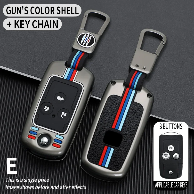 

Zinc Alloy+Leather TPU Car Remote Smart Key Bag For Honda Accord CR-V Spirior CIVIC Crosstour 2011 2012 2013 2014 Accessories
