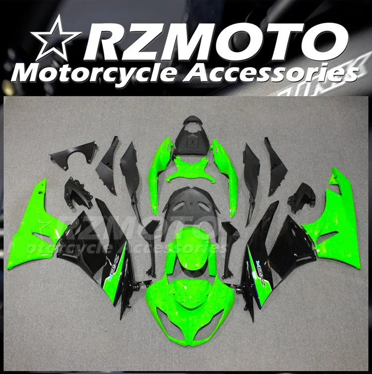 

Новый комплект обтекателей из АБС-пластика подходит для Kawasaki Ninja ZX-6R ZX6R 636 599 2009 2010 2011 09 10 11 12 комплект кузова зеленый черный